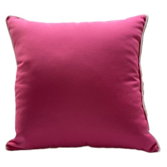 POTTERY BARN Sunbrella Pink Fuschia Throw Pillow Indoor outdoor 15 x 15 Inches - Picture 1 of 7
